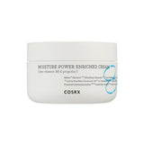 ProtoClinical k-beauty COSRX Hydrium Moisture Power Enriched Cream 50ml single round pale blue cream jar centered on a white background