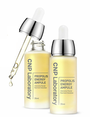 ProtoClinical k-beauty CNP Propolis Energy Ampule 35ml single pale yellow ampule bottle centered on a white background