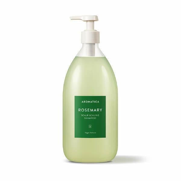 AROMATICA Rosemary Scalp Scaling Shampoo 1L by ProtoClinical shown in a shampoo bottle product shot on a clean background, highlighting rosemary scalp care packaging for a k-beauty hair care routine.