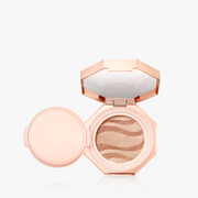 ProtoClinical k-beauty [DEAR DAHLIA] BLOOMING EDITION Endless Radiance Bronzer 9.2g shown as a single upright bronzer compact in a warm beige tone on a clean white background with pale aqua side accents