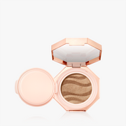 ProtoClinical k-beauty [DEAR DAHLIA] BLOOMING EDITION Endless Radiance Bronzer 9.2g shown as a single upright bronzer compact in a soft pink-beige tone on a clean white background with pale aqua side accents