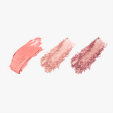 ProtoClinical k-beauty [DEAR DAHLIA] Paradise Dual Palette 4g #08 Strawberry Crush close-up with a wide rose palette form, pale blue-and-white background, and soft pink tones