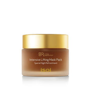 ProtoClinical k-beauty isoi Bulgarian Rose Intensive Lifting Mask Pack 50ml single round mask pack centered on a pale aqua and peach background.