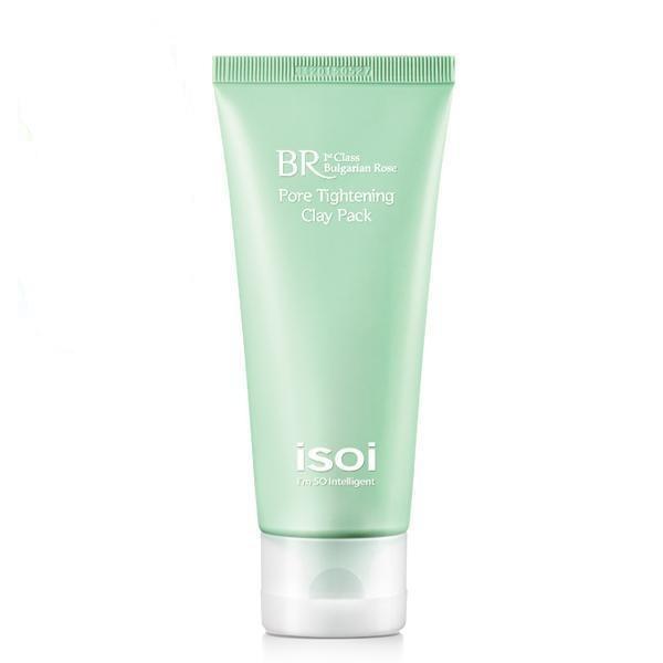 ProtoClinical k-beauty isoi Bulgarian Rose Pore Tightening Clay Pack 100ml slim pale green package centered on a light background