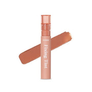 ProtoClinical k-beauty ETUDE HOUSE Fixing Tint 4g #04 Ginger Milktea soft rose diamond swatch with a vertical pink center on a pale blue and white background.