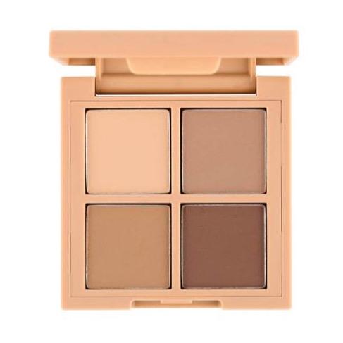 ProtoClinical k-beauty 3CE MINI MULTI EYE COLOR PALETTE 3.5g #FLAT CALL single square eye palette compact centered on a light background.