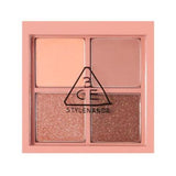 ProtoClinical k-beauty 3CE MINI MULTI EYE COLOR PALETTE 3.5g #SIDE BY SIDE single square eye palette compact centered on a light background.