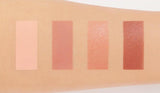 ProtoClinical k-beauty 3CE MINI MULTI EYE COLOR PALETTE 3.5g #SIDE BY SIDE horizontal swatch strip with multiple vertical eyeshadow bands on a light background