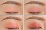 ProtoClinical k-beauty 3CE MINI MULTI EYE COLOR PALETTE 3.5g #SIDE BY SIDE horizontal swatch strip with multiple vertical eyeshadow bands on a light background