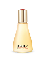 ProtoClinical k-beauty su:m37 Secret Essence 80ml product graphic on a pale beige background.