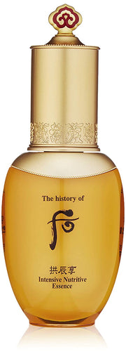 ProtoClinical k-beauty [The History of Whoo] GONGJINHYANG Intensive Nutritive Essence 45ml essence bottle on a light background.