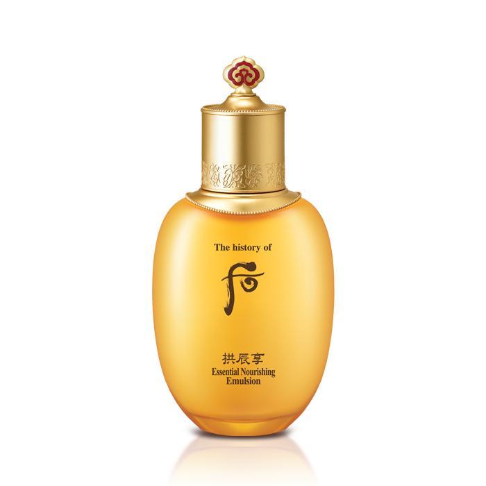 ProtoClinical k-beauty [The History of Whoo] GONGJINHYANG INYANG Essential Nourishing Emulsion 110ml emulsion bottle on a light background.
