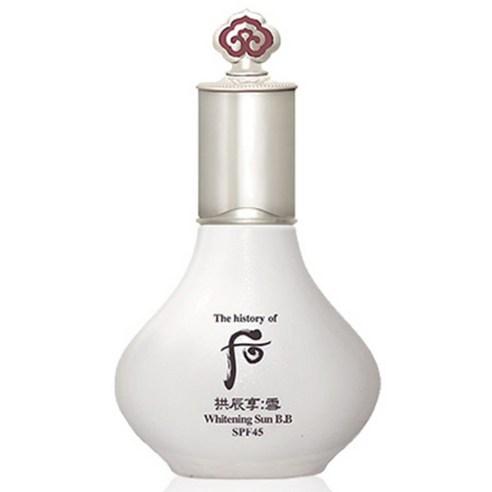 ProtoClinical k-beauty [The History of Whoo] GONGJINHYANG SEOL Radiant White BB Sun SPF 45/PA +++ 40ml sun product packaging on a light background.
