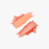 ProtoClinical k-beauty [DEAR DAHLIA] Paradise Dual Palette Blusher Duo 4g #03 Candy Castle cosmetic graphic with a soft coral center on a pale aqua background