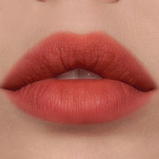 ProtoClinical k-beauty [DEAR DAHLIA] Paradise Dream Velvet Lip Mousse 6.5ml #04 Teddy muted red product close-up with soft blue and green accents on a light background