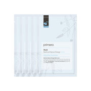 ProtoClinical k-beauty primera Seed and Sprout Energy Mask Lotus 20ml X 5ea square sheet mask pack graphic with pale gray-blue packaging and a clean white background