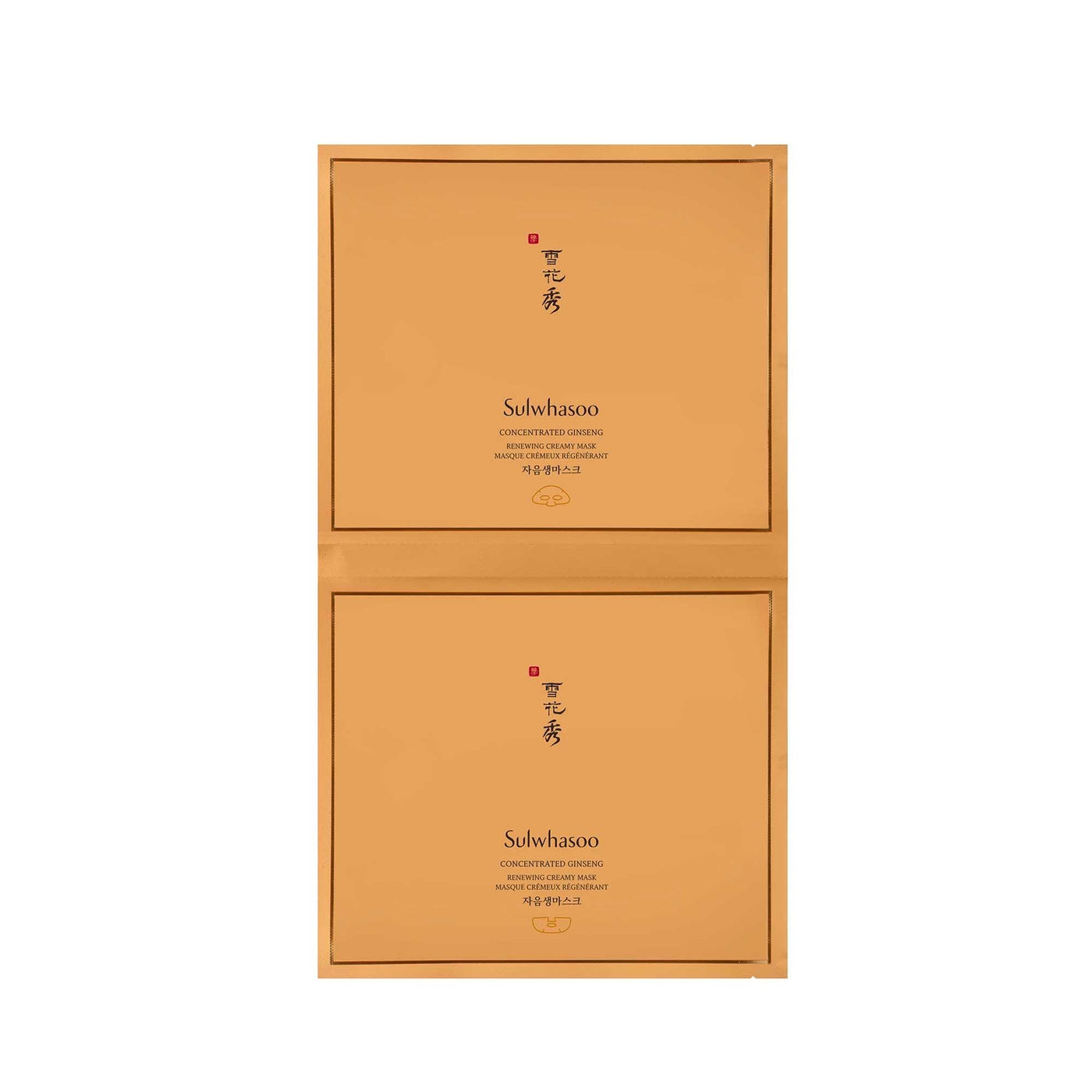 ProtoClinical k-beauty Sulwhasoo Concentrated Ginseng Renewing Creamy Mask 18g X 5ea product packaging on a light background with pale blue side accents.