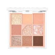 ProtoClinical k-beauty UNLEASHIA Glitterpedia Eye Palette 6.6g #N°3 All Of Coral Pink shown in product packaging on a light background.