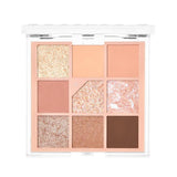 ProtoClinical k-beauty UNLEASHIA Glitterpedia Eye Palette 6.6g #N°3 All Of Coral Pink shown in product packaging on a light background.
