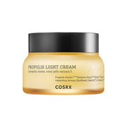 ProtoClinical k-beauty COSRX Full Fit Propolis Light Cream 65ml single cream jar with a black lid centered on a white background