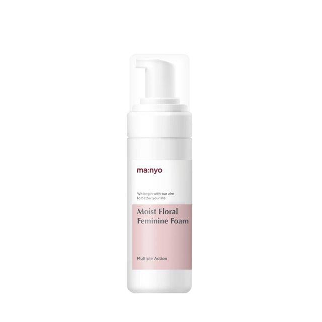 ProtoClinical k-beauty Manyo Factory Moist Floral Feminine Foam Cleanser Feminine Wash 150ml single upright feminine wash package on a clean white background