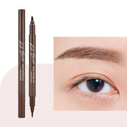 ProtoClinical k-beauty CLIO Kill Brow Dual Tattoo Pen & Remover Pen Set (3 Colors) dual brow pen components in slim packaging on a clean white background