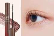 ProtoClinical k-beauty CLIO Kill Lash Superproof Mascara 7g (5 Colors) shade 04 Choco Brown shown in a wide horizontal shade reference graphic with rich brown tones on a light background
