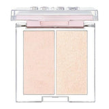 ProtoClinical k-beauty CLIO Prism Highlighter Duo 2.8g X 2ea (2 Colors) dual round highlighter compact packaging on a clean white background
