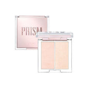 ProtoClinical k-beauty CLIO Prism Highlighter Duo 2.8g X 2ea (2 Colors) dual round highlighter compact packaging on a clean white background