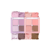 ProtoClinical k-beauty rom&nd BETTER THAN EYES - MILK SERIES 6g (2 Colors) single square eyeshadow palette with soft pink and beige tones centered on a light background.