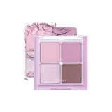 ProtoClinical k-beauty rom&nd BETTER THAN EYES - MILK SERIES 6g (2 Colors) single square eyeshadow palette with soft lavender-pink tones centered on a light background