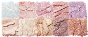 ProtoClinical k-beauty rom&nd BETTER THAN PALETTE 8g (2colors) wide horizontal eyeshadow shade preview with light glitter tones on a pale background