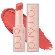 ProtoClinical k-beauty rom&nd Zero Matte Lipstick 3g #08 Adorable single lipstick tube with a colored cap and silver base standing upright on a white background