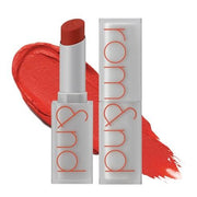ProtoClinical k-beauty rom&nd ZERO MATTE LIPSTICK (20 Colors) single lipstick tube with a colored cap and silver base standing upright on a white background