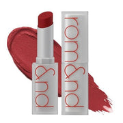 ProtoClinical k-beauty rom&nd ZERO MATTE LIPSTICK (20 Colors) single lipstick tube with a colored cap and silver base standing upright on a white background