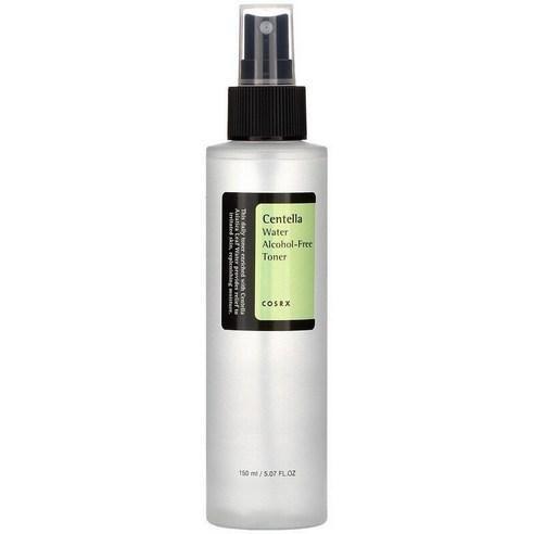 ProtoClinical k-beauty COSRX Centella Water Alcohol-Free Toner 150ml single upright pale green bottle with a dark cap on a white background
