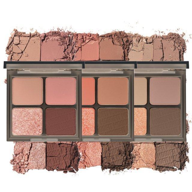 ProtoClinical k-beauty MERZY Mood-Fit Shadow Palette 8g (3 Colors) single eyeshadow palette compact centered on a light background