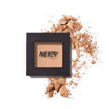 ProtoClinical k-beauty MERZY THE FIRST EYESHADOW 2g (5 Colors) single tan square eyeshadow compact centered on a light background with soft peach corner shading