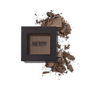 ProtoClinical k-beauty MERZY THE FIRST EYESHADOW 2g (5 Colors) single charcoal square eyeshadow compact centered on a light background with pale yellow corner highlights