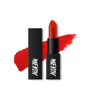 ProtoClinical k-beauty MERZY THE FIRST LIPSTICK ME SERIES 3.5g (8 Colors) rosy mauve lipstick bullet in a faceted beige case close-up against a black background