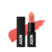 ProtoClinical k-beauty MERZY THE FIRST LIPSTICK ME SERIES 3.5g (8 Colors) beige nude lipstick bullet in a faceted beige case close-up against a black background