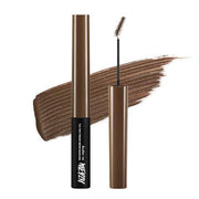 ProtoClinical k-beauty MERZY THE FIRST PROOF BROW MASCARA 3.5g (3 Colors) single upright taupe-brown brow mascara tube centered on a white background with a soft pale blue accent