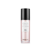 ProtoClinical k-beauty warm beige vertical beauty product with pale blue side accents on a light background.