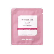 ProtoClinical k-beauty [THANK YOU FARMER] Miracle Age Repair Cotton Mask 25ml X 1ea single sheet mask packet thumbnail on a light background