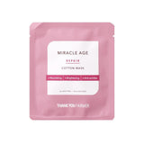 ProtoClinical k-beauty [THANK YOU FARMER] Miracle Age Repair Cotton Mask 25ml X 1ea single sheet mask packet thumbnail on a light background