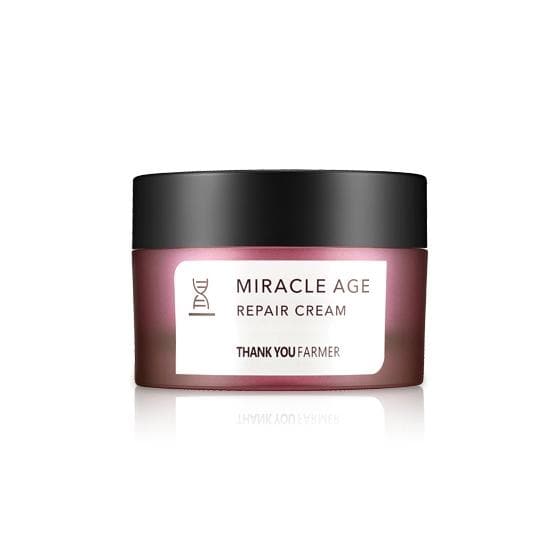 ProtoClinical k-beauty [THANK YOU FARMER] Miracle Age Repair Cream 50ml shown in product packaging on a light background.