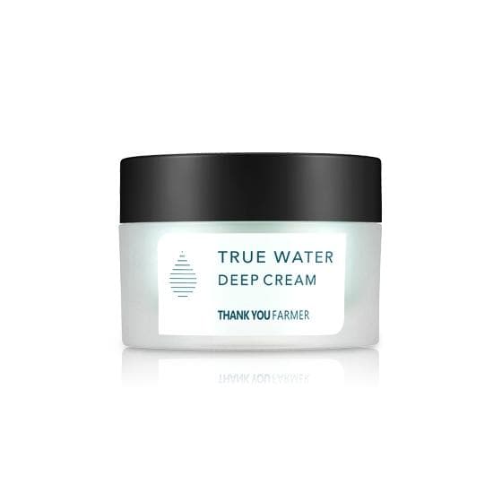 ProtoClinical k-beauty [THANK YOU FARMER] True Water Deep Cream 50ml shown in product packaging on a light background.
