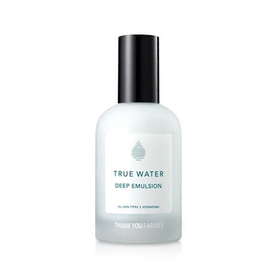 ProtoClinical k-beauty [THANK YOU FARMER] True Water Deep Emulsion 130ml shown in a vertical product image on a light background.