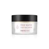ProtoClinical k-beauty [THANK YOU FARMER] True Water Light Gel Cream 50ml thumbnail with a pale aqua product silhouette, pink side accents, and a light background