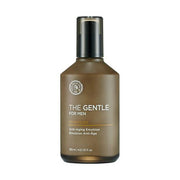 ProtoClinical k-beauty THE FACE SHOP The Gentle For Men Anti-Aging Emulsion 135ml single upright taupe emulsion bottle centered on a white background with pale blue side blocks